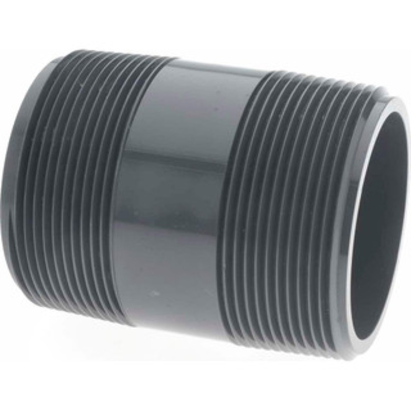 Value Collection 2 Pipe, 3 Long PVC Threaded Plastic Pipe Nipple Schedule 80, Gray 887-030 – 37004967