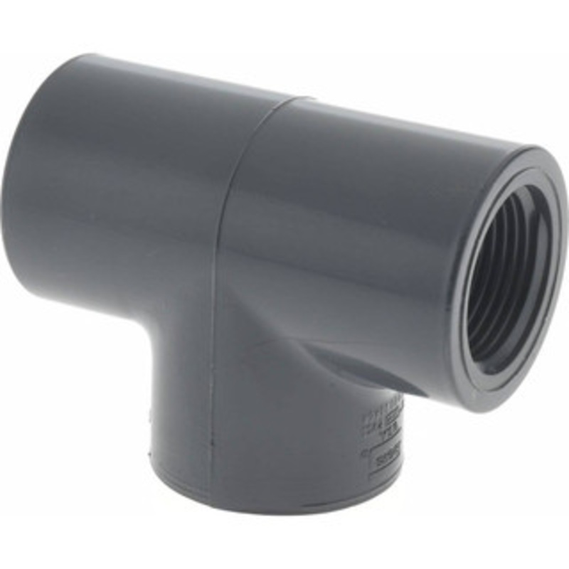 Value Collection 3/4 PVC Plastic Pipe Tee Schedule 80, FIPT x FIPT x FIPT End Connections 805-007 – 37000197