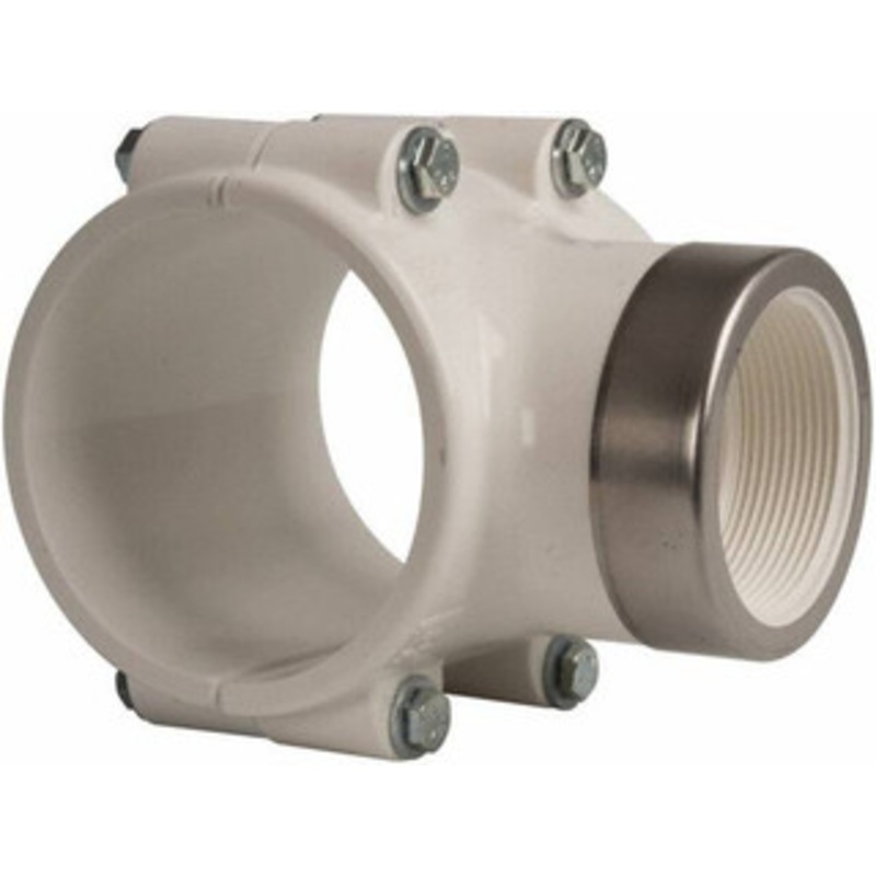 Value Collection 3 x 2 PVC Plastic Pipe Clamp On Saddle with EPDM O-Ring Schedule 40, Pipe O.D. x SR Fipt End Connections 467E-338SR – 74031576