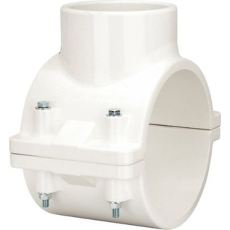 Value Collection 6 x 4 PVC Plastic Pipe Clamp On Saddle with EPDM O-Ring Schedule 40, Pipe O.D. x Soc End Connections 466E-532 – 74031485