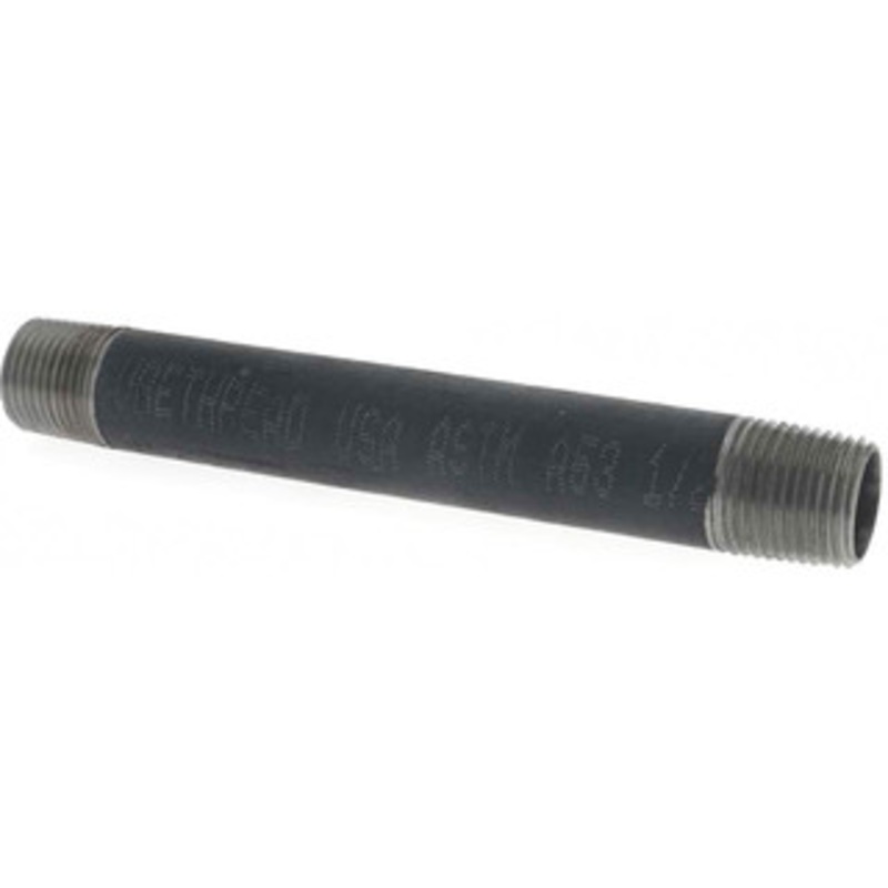 Value Collection Schedule 40, 1/2 Diam x 6 Long Steel Black Pipe Nipple Threaded 0104060 – 36991438