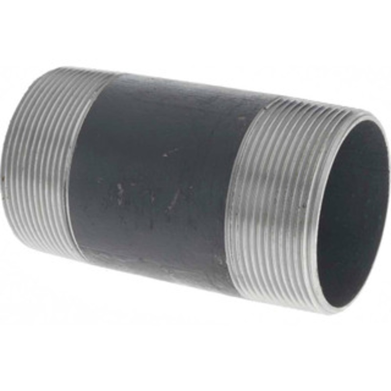Value Collection Schedule 40, 3 Diam x 6 Long Steel Black Pipe Nipple Threaded 0130060 – 36992873