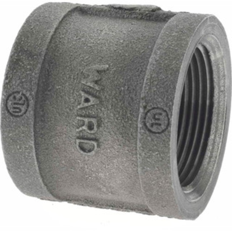 Value Collection Size 1-1/4, Class 150, Malleable Iron Black Pipe Coupling (Right Hand) 150 psi, Threaded End Connection B220 32 – 36990281