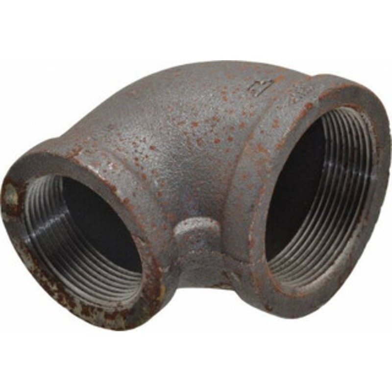 Value Collection Size 2 x 1-1/2, Class 150, Malleable Iron Black Pipe Reducing Elbow 150 psi, Threaded End Connection B90R 50X40 – 36988749