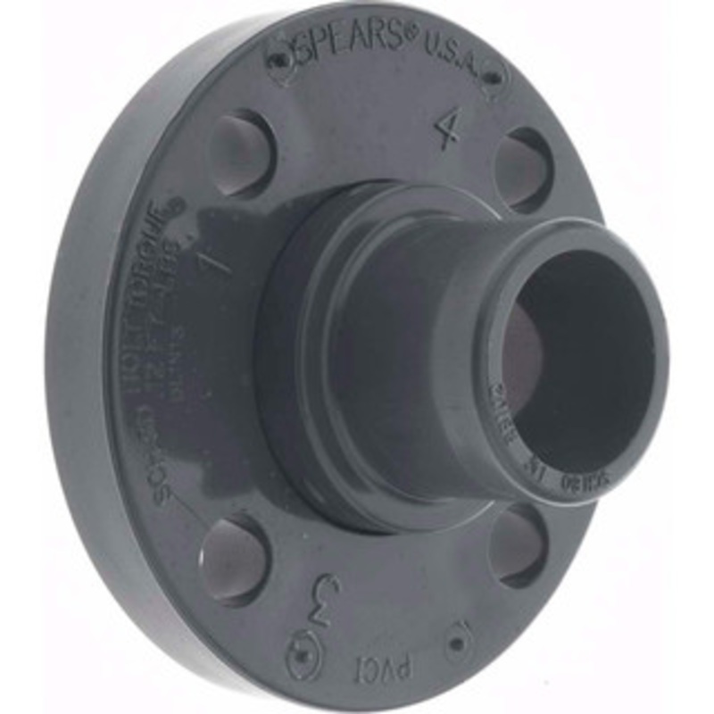 Value Collection 1-1/2 PVC Plastic Pipe Flange (Two Piece) Schedule 80, Spig End Connections 856-015 – 37001831