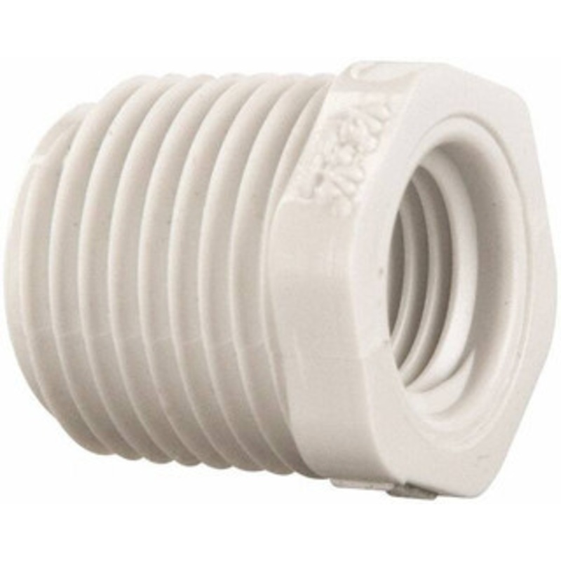 Value Collection 1/2 x 1/4 PVC Plastic Pipe Bushing Schedule 40, MIPT x FIPT End Connections 439-072 – 74025511
