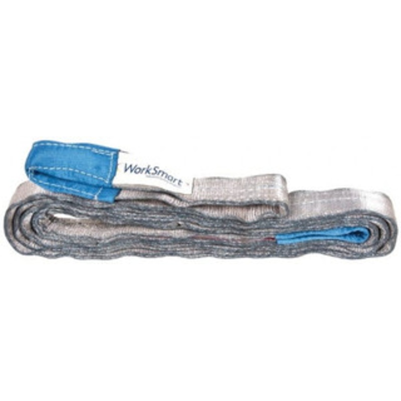 Value Collection 14 ft. Long x 2 Wide, 6,400 Lb Vertical Capacity, 2 Ply, Polyester Web Sling 5,000 Lb Choker Capacity, with Eye & Eye (Flat) WS-MH-SLNG1-296 – 43683200