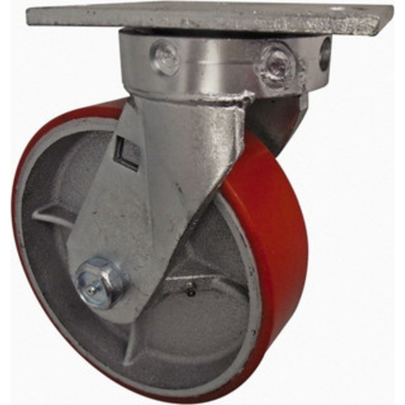Value Collection 8 Diam x 2-1/2 Wide x 10-1/8 OAH Top Plate Mount Swivel Caster Polyurethane, 1,800 Lb Capacity, Roller Bearing, 4-1/2 x 6-1/2 Plate GMC-SH-0002 – 66028721