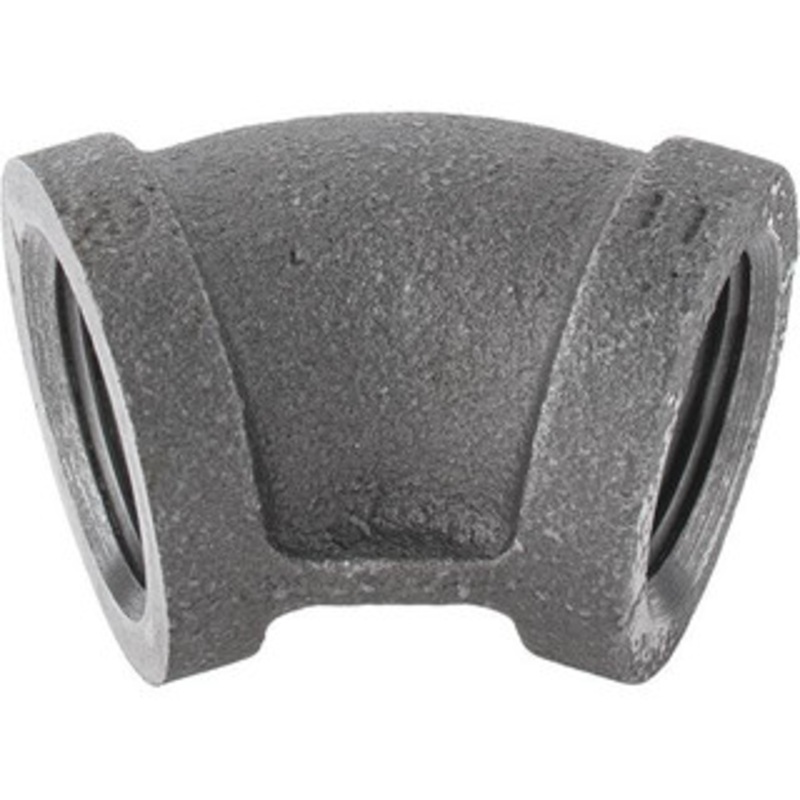 Value Collection Size 1, Class 150, Malleable Iron Black Pipe 45 Elbow 150 psi, Threaded End Connection B120 25 – 36988970