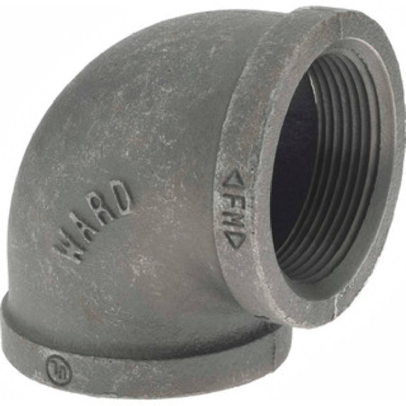 Value Collection Size 2-1/2, Class 150, Malleable Iron Black Pipe 90 Elbow 150 psi, Threaded End Connection B90 65 – 36988475