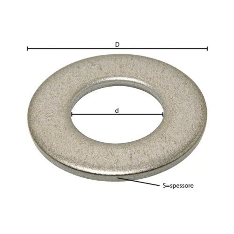 Rondella Piana Comune  M 24 – 3,5 X 45 X  25 Mm Cf. 100 Pz