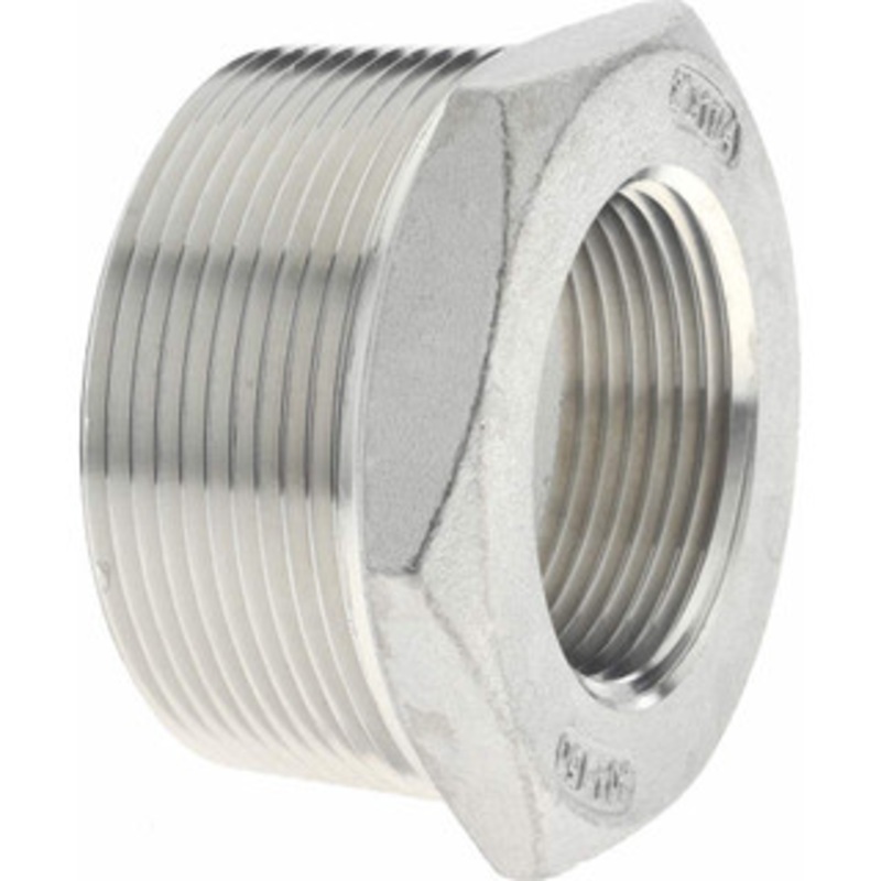Value Collection 2 x 1-1/4 304 Stainless Steel Pipe Hex Bushing MNPT x FNPT Ends, 150 psi SF370 – 36900629
