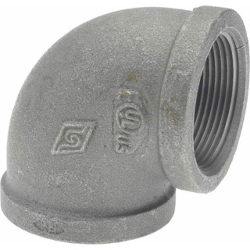 Value Collection Size 1-1/2, Class 150, Malleable Iron Black Pipe 90 Elbow 150 psi, Threaded End Connection MSC-62148515 – 62148515