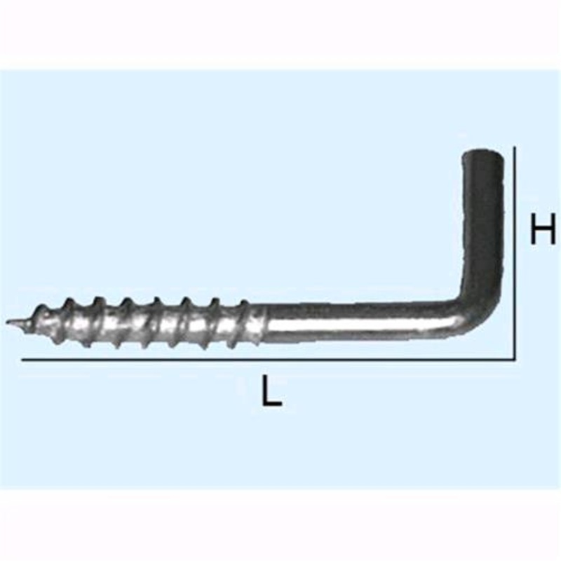 Rampini a vite ferro lucido 20×70 – Filo  3,92 – L 55 mm. – H 18 mm cf. 200 Pz