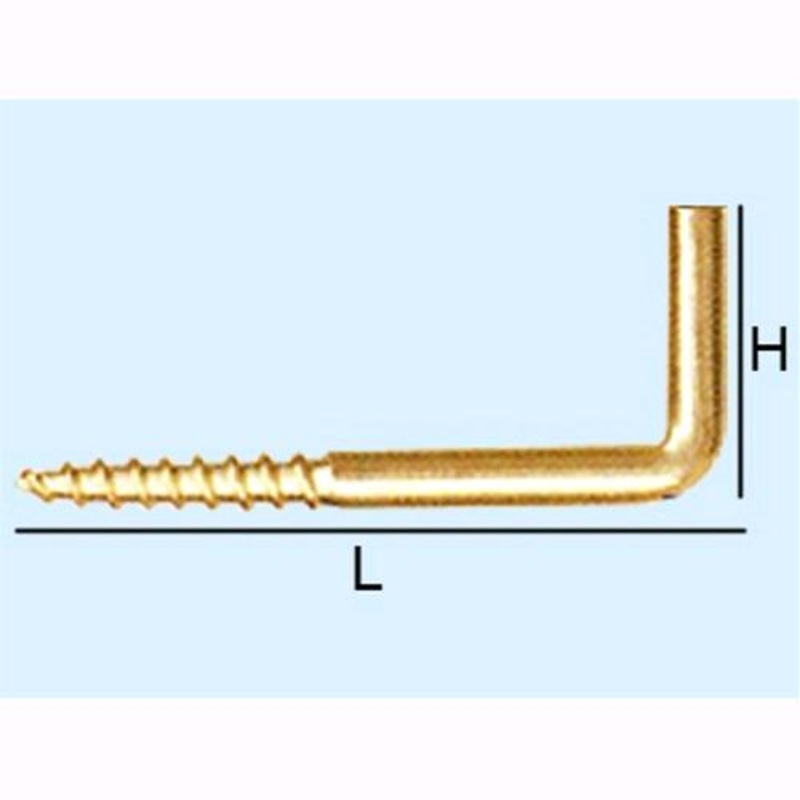 Rampini a vite ottone – 17×40 – Filo  2,50 – L 30 mm. – H 12,5 mm Conf. 200 Pz
