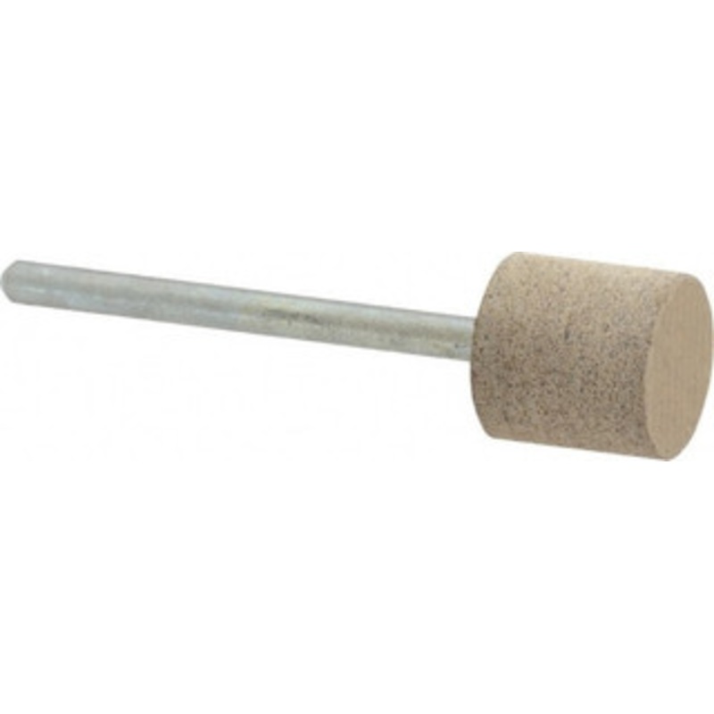 Cratex 1/2 Head Diam x 1/2 Thickness, W185, Cylinder End, Aluminum Oxide Mounted Point Medium Grade, 80 Grit, 16,870 RPM W185A80CXH 1/8 – 03599065
