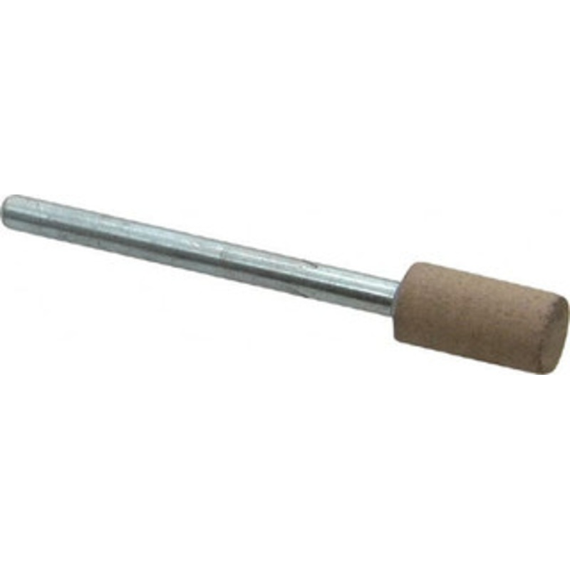 Cratex 1/4 Head Diam x 1/2 Thickness, W163, Cylinder End, Aluminum Oxide Mounted Point Medium Grade, 80 Grit, 26,250 RPM W163A80CXI 1/8 – 03598778