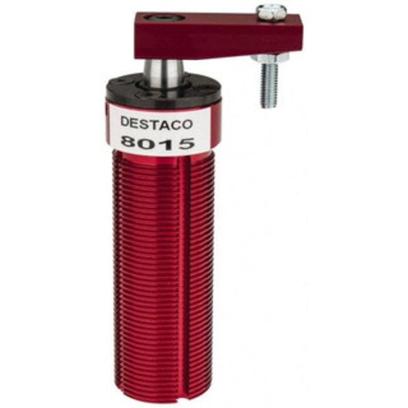 Destaco 25 Lb Clamping Force, Right Hand Swing, 21.59mm Total Stroke, Double-Acting Pneumatic Swing Clamp 10-32 Port, 72.9mm Body Length x 31.8mm Body Width, 4.1 cm3 (Clamp), 130 Max psi 8015 – 89305460