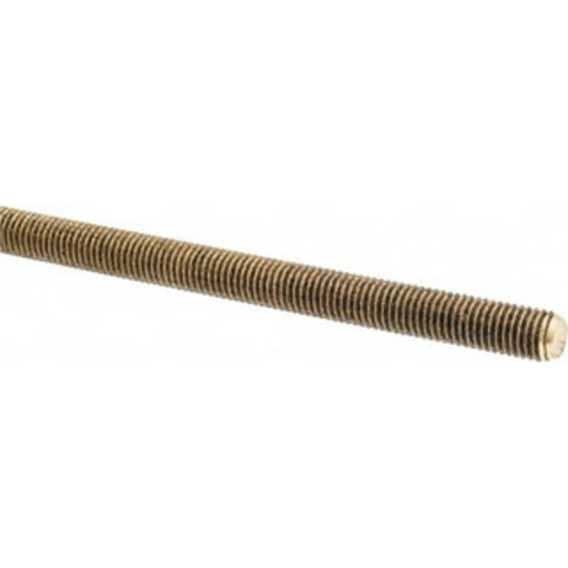 Made in USA 1/4-28 x 3 ft. Brass Threaded Rod Right Hand Thread, UNF 22302 – 06051528