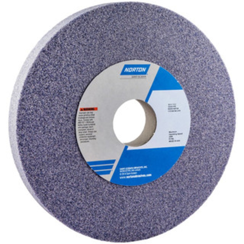 Norton 10 Diam x 2 Hole x 1 Thick, I Hardness, 46 Grit Surface Grinding Wheel Aluminum Oxide, Type 1, Coarse Grade, 2,485 Max RPM, Vitrified Bond, No Recess 66253160749 – 94038874