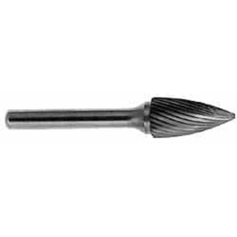 SGSPRO 5/8 Cut Diam, 1/4 Shank Diam, Carbide Single Cut Tree Burr Point End, 2-3/4 OAL, 1 LOC 13950 – 05290663