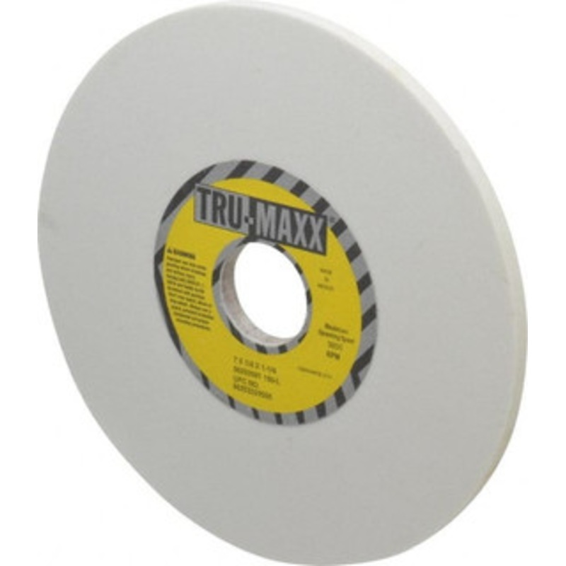 Tru-Maxx 7 Diam x 1-1/4 Hole x 1/4 Thick, L Hardness, 150 Grit Surface Grinding Wheel Aluminum Oxide, Type 1, Very Fine Grade, 3,600 Max RPM, Vitrified Bond, No Recess 66253269555 – 06293591