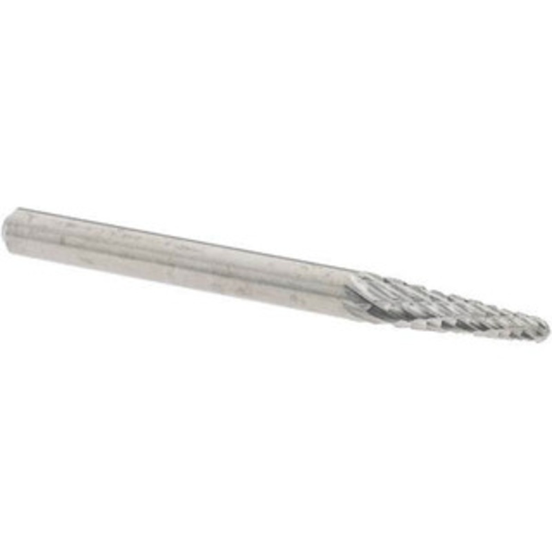 Value Collection 1/8 Cut Diam, 1/8 Shank Diam, 14 Carbide Taper Burr Radius End, 1-1/2 OAL, 1/2 LOC 22690 – 45666153