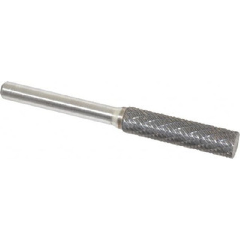 Atrax 3/8 Cut Diam, 1/4 Shank Diam, Carbide Double Cut Cylinder Burr Flat End, 1-1/2 OAL, 1-1/2 LOC SA-3BDC-ATX – 07588445