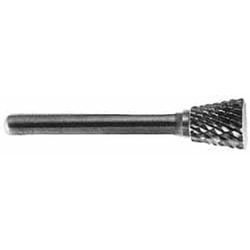 SGSPRO 5/8 Cut Diam, 1/4 Shank Diam, 18 Carbide Single Cut Inverted Cone Burr Flat End, 3/4 LOC 15925 – 05291026
