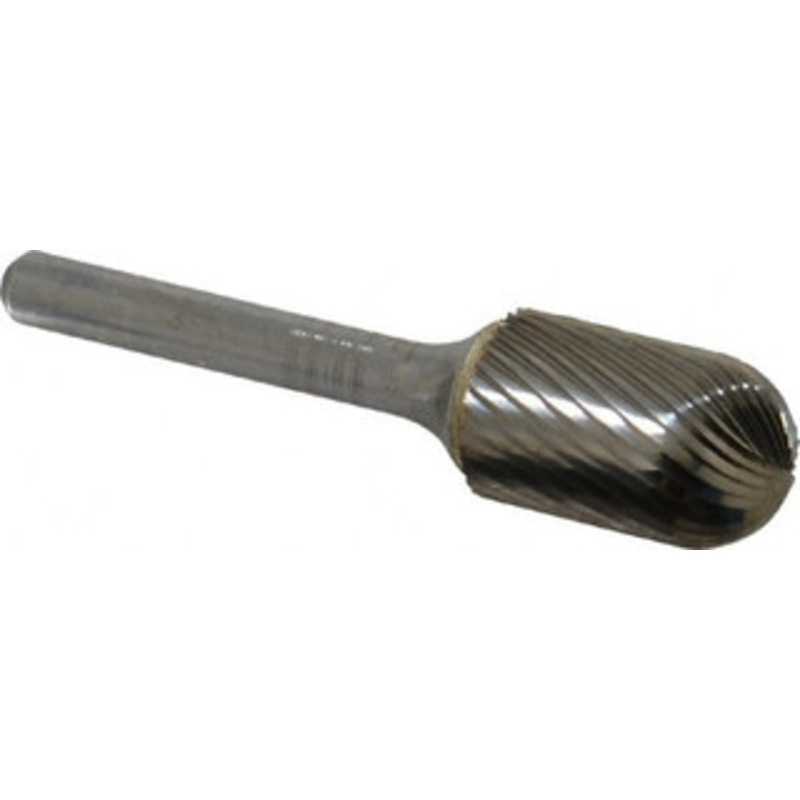 SGSPRO 5/8 Cut Diam, 1/4 Shank Diam, Carbide Single Cut Cylinder Burr with Radius Radius End, 2-3/4 OAL, 1 LOC 11900 – 05290309