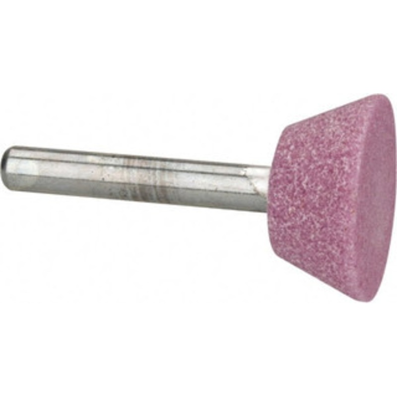 Tru-Maxx 1 Head Diam x 1/2 Thickness, A33, Inverted Cone Flat End, Aluminum Oxide Mounted Point Pink, Medium Grade, 60 Grit, 38,200 RPM 66253291541 – 89677389