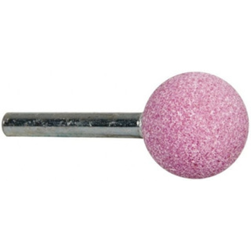 Tru-Maxx 1 Head Diam x 1 Thickness, A25, Ball End, Aluminum Oxide Mounted Point Pink, Medium Grade, 60 Grit, 35,510 RPM 66253291548 – 89677454