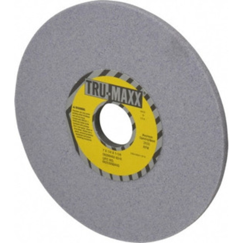 Tru-Maxx 7 Diam x 1-1/4 Hole x 1/4 Thick, H Hardness, 60 Grit Surface Grinding Wheel Aluminum Oxide, Type 1, Medium Grade, 3,600 Max RPM, Vitrified Bond, No Recess 66253292443 – 06295463