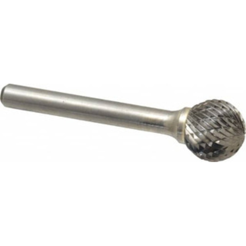 Atrax 5/8 Cut Diam, 1/4 Shank Diam, Carbide Double Cut Ball Burr Radius End, 2-5/16 OAL, 9/16 LOC SD-6DC-ATX – 85288041