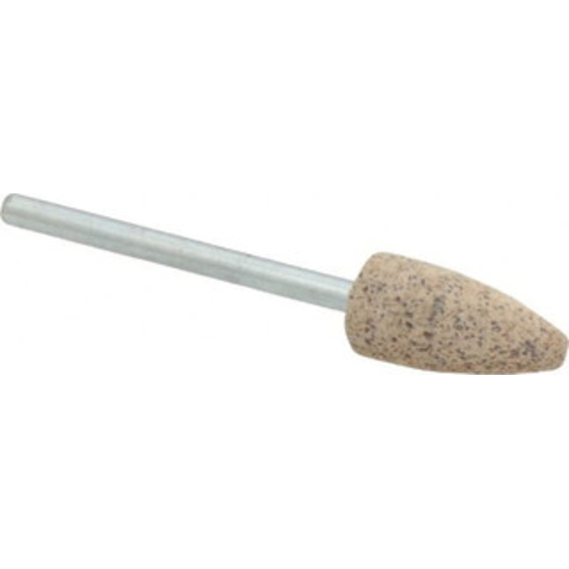 Cratex 3/8 Head Diam x 3/4 Thickness, B52, Pointed End, Aluminum Oxide Mounted Point Very Coarse Grade, 36 Grit, 21,000 RPM B52A36CXH 1/8 – 03598422