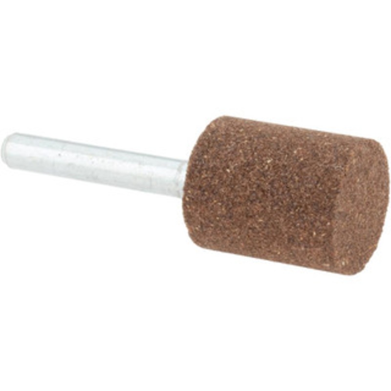 Norton 3/4 Head Diam x 1 Thickness, W205, Cylinder End, Aluminum Oxide Mounted Point Medium Grade, 60 Grit, 32,950 RPM 61463624550 – 75112383