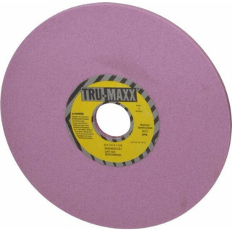 Tru-Maxx 8 Diam x 1-1/4 Hole x 1/4 Thick, I Hardness, 60 Grit Surface Grinding Wheel Aluminum Oxide, Type 1, Medium Grade, 3,600 Max RPM, Vitrified Bond, No Recess T1-8P31284-T – 06292650
