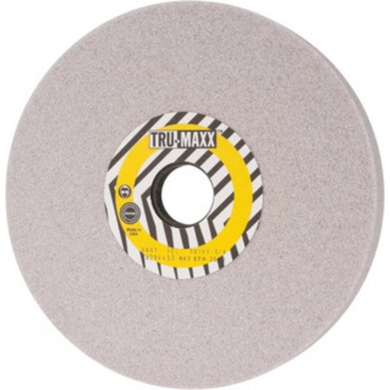 Tru-Maxx 8 Diam x 1-1/4 Hole x 1 Thick, I Hardness, 46 Grit Surface Grinding Wheel Aluminum Oxide, Type 5, Coarse Grade, 3,600 Max RPM, Vitrified Bond, One-Side Recess T1-8W33271-T – 06294433