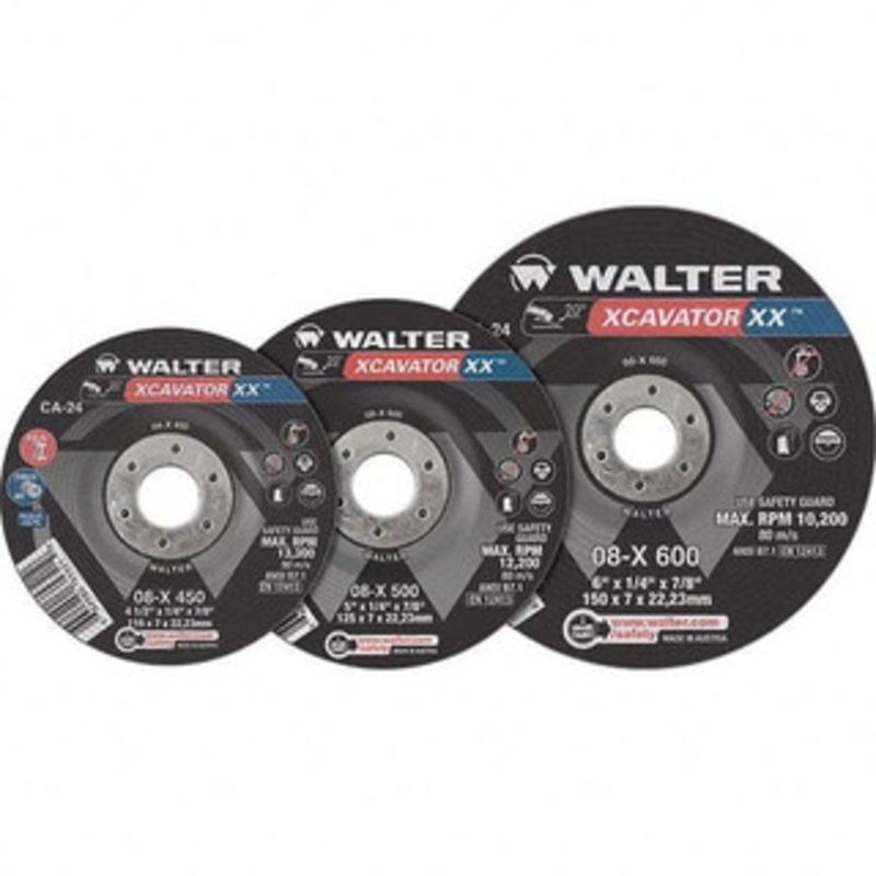 Walter Surface Technologies Cutoff Wheels, Tool Compatibility: Angle Grinders, Wheel Diameter (Inch): 7, Hole Size (Inch): 7/8, Wheel Thickness (Inch): 1/8, Abrasive Material: Ceramic, Maximum RPM: 8600 08X702 – 15037302