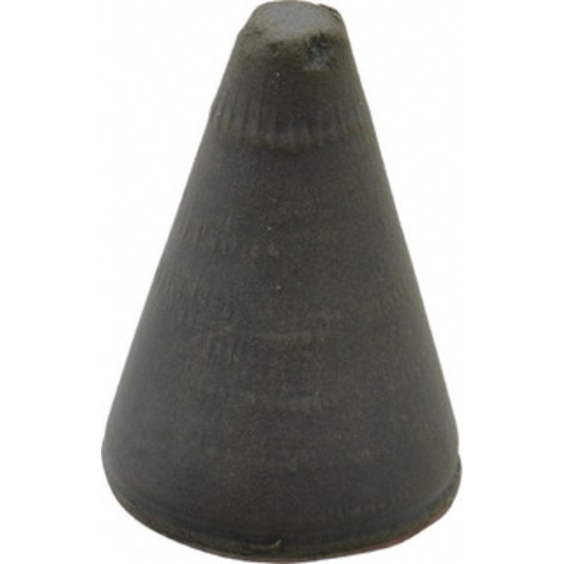 Cratex 7/8 Max Diam x 1-1/4 Long, Taper, Rubberized Point Very Fine Grade, Silicon Carbide, 1/4 Arbor Hole, Unmounted 1345XF – 08301202