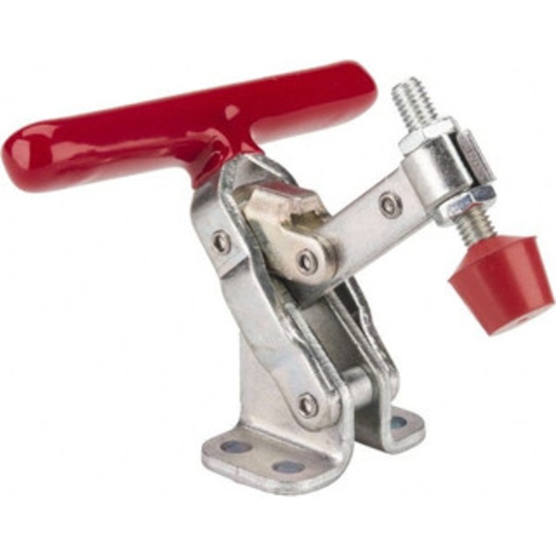 Destaco 200 Lb Holding Capacity, Vertical Handle, Manual Hold Down Toggle Clamp 65 Handle Movement, 105 Bar Opening, Solid Bar, Flanged Base, Electro-Plated Zinc, Carbon Steel 202-T – 76988252
