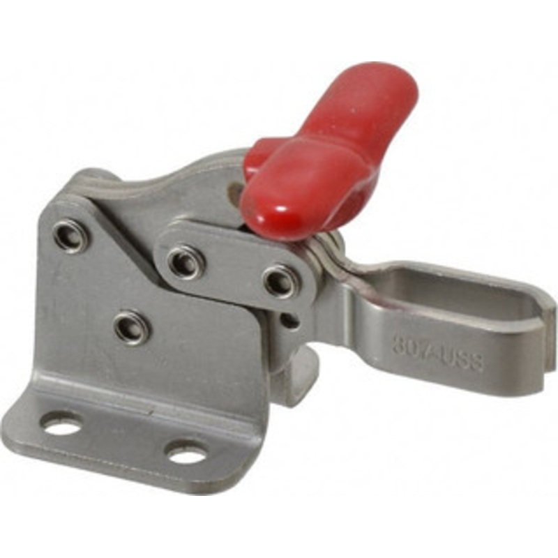 Destaco 350 Lb Holding Capacity, Horizontal Handle, Manual Hold Down Toggle Clamp 173 Handle Movement, 92 Bar Opening, U-Bar, Flanged Base, Electro-Plated Zinc, Stainless Steel 307-USS – 08096372