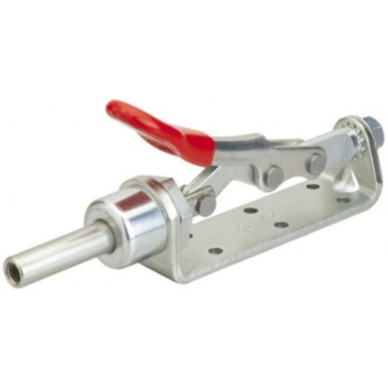 Destaco 450 Lb Load Capacity, Flanged Base, Carbon Steel, Standard Straight Line Action Clamp 6 Mounting Holes, 0.2 Mounting Hole Diam, 0.44 Plunger Diam, Thumb Handle 606 – 06966360