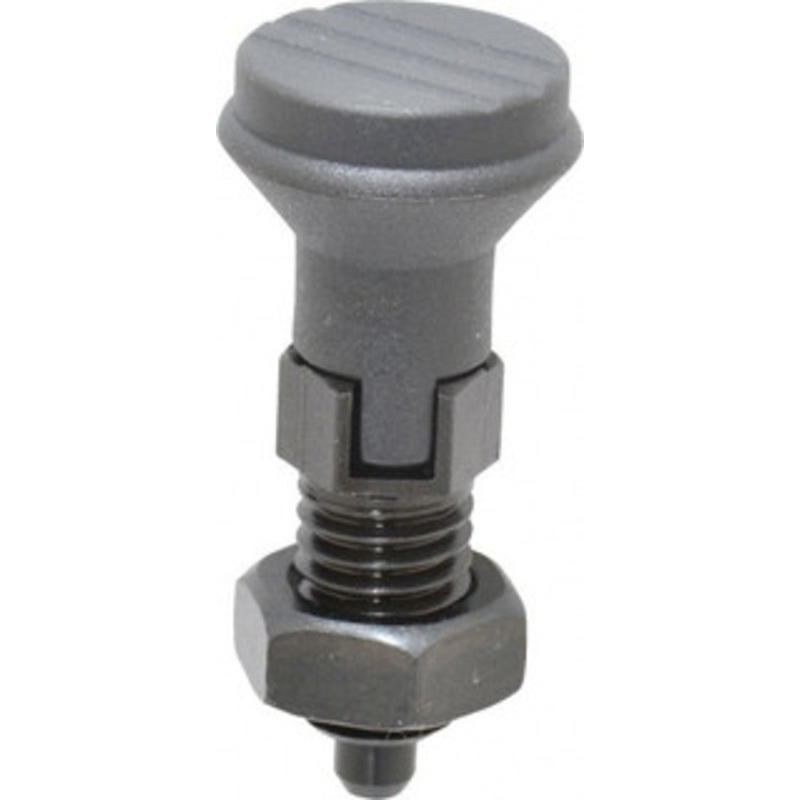 Gibraltar 1/2-13, 17mm Thread Length, 6mm Plunger Diam, Lockout Knob Handle Indexing Plunger Plunger Style D, 20mm Body Length, 56mm OAL, Steel IPG-111-G – 87863122