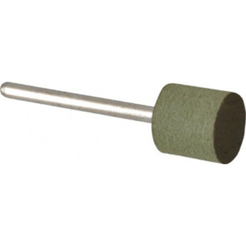 Grier Abrasive 1/2 Max Diam x 1/2 Thick, Cylinder W185, Rubberized Point Fine Grade, Aluminum Oxide, Mounted W185-J1-19792 – 58130428