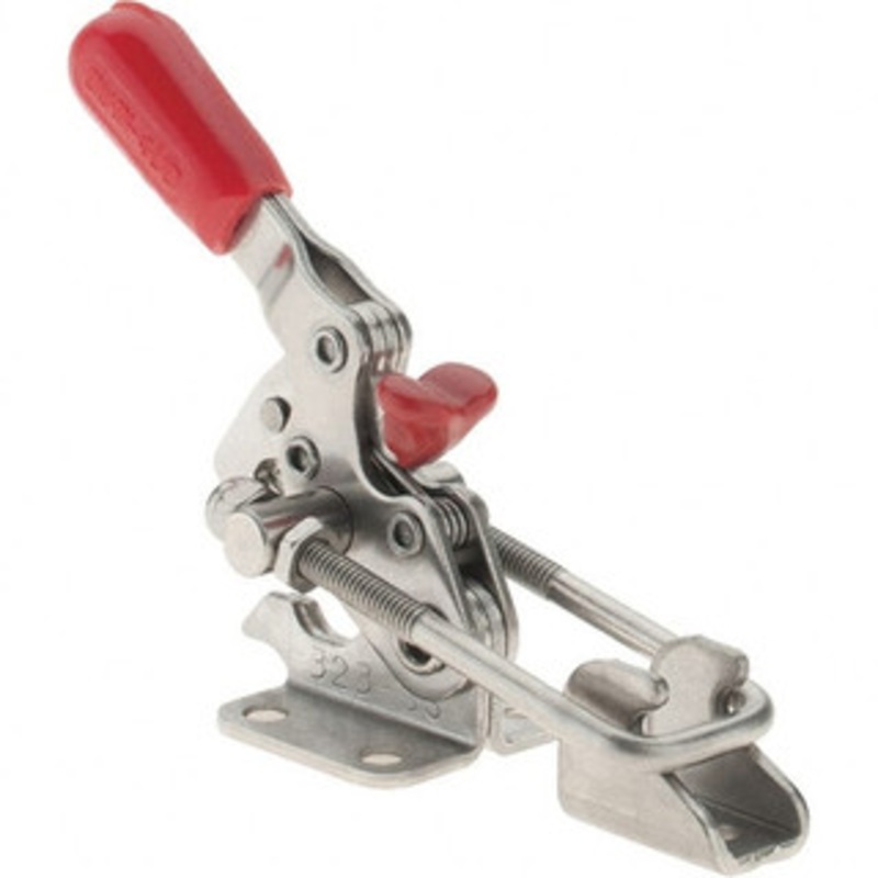 Destaco 360 Lb Capacity, Horizontal, U Hook, Flanged Base, Stainless Steel Pull Action Latch Clamp 1.17 Drawing Movement, 4-1/4 OAL, Threaded U Hook, Straight Handle 323-RSS – 45334968