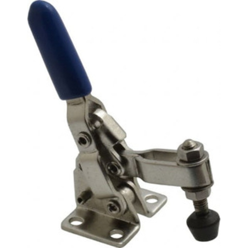 Gibraltar 125 Lb Holding Capacity, Vertical Handle, Manual Hold Down Toggle Clamp 55 Handle Movement, 100 Bar Opening, U-Bar, Flanged Base, Electro-Plated Zinc, Stainless Steel GIB-U-201-USS – 77864486