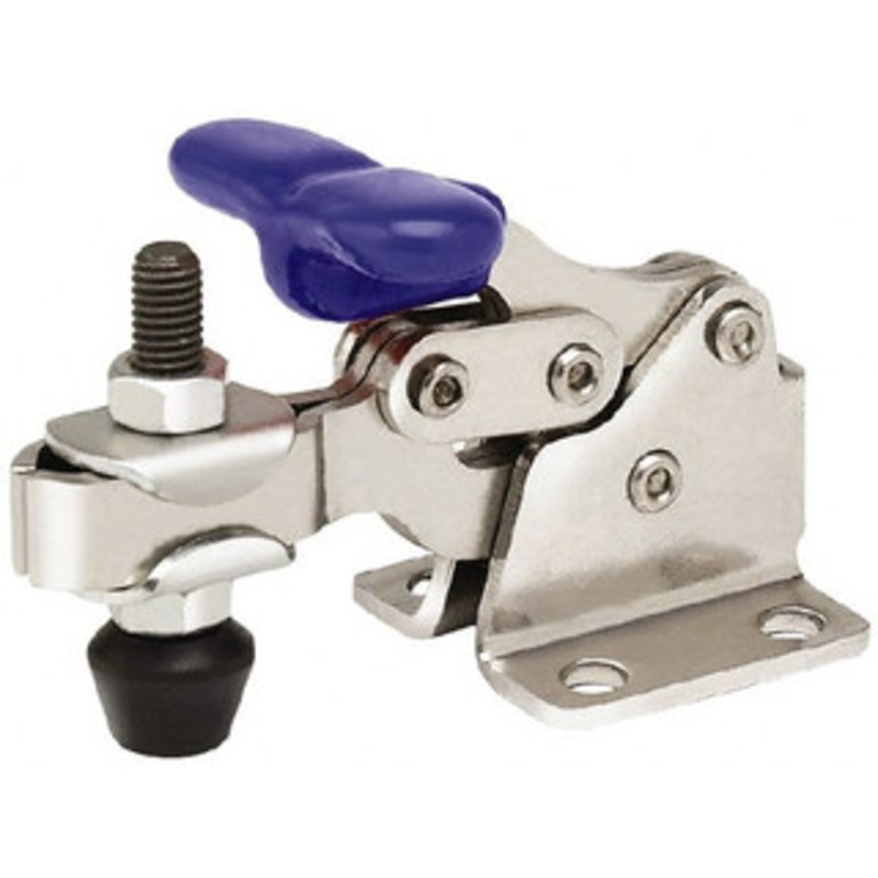 Gibraltar 150 Lb Holding Capacity, Horizontal Handle, Manual Hold Down Toggle Clamp 175 Handle Movement, 92 Bar Opening, U-Bar, Flanged Base, Stainless Steel GIB-U-13005SS – 73953200