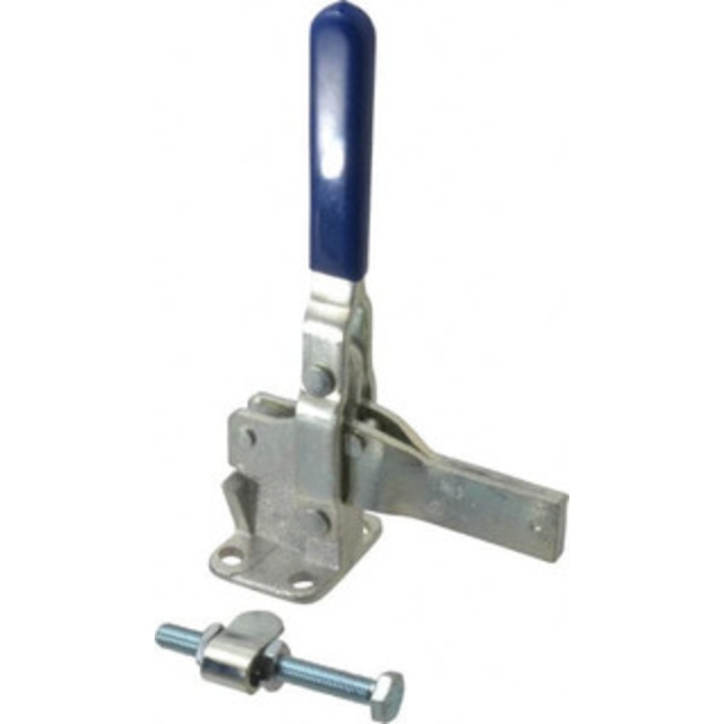 Gibraltar 1,400 Lb Holding Capacity, Vertical Handle, Manual Hold Down Toggle Clamp 66 Handle Movement, 78 Bar Opening, Solid Bar, Flanged Base, Electro-Plated Zinc, Carbon Steel GIB-U-2010S – 84520592