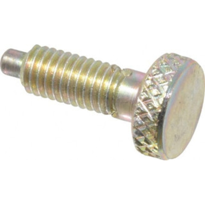 Gibraltar 10-32, 0.4 Thread Length, 0.104 Max Plunger Diam, 0.5 Lb Init to 3 Lb Final End Force, Knob Handle Plunger Knurled Knob, 0.46 Body Length, 0.4 Length Under Head/Shoulder, 3/32 Plunger Projection KNL-0-G – 04455317